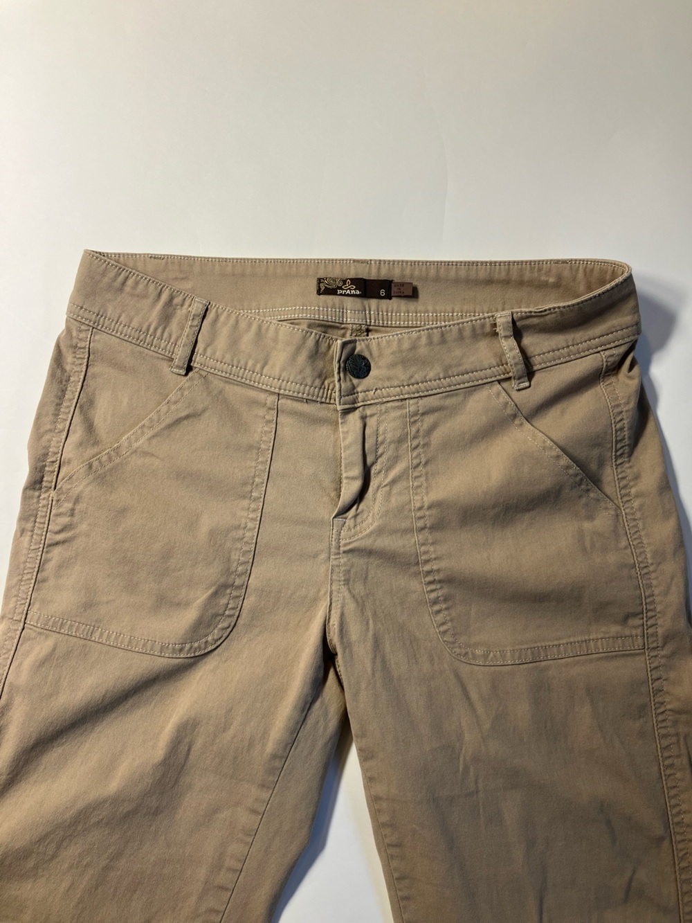 Prana Women's Khaki Wide-Leg Utility Pants - Picture 4 of 8